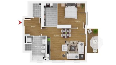 Stilvolles Wohnen in perfekter Lage: Ihre 2-Zimmer-Neubauwohnung erwartet Sie!