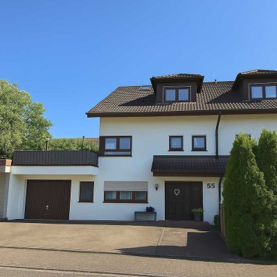 Attraktive Doppelhaushälfte in ruhiger Lage mit großem Garten und Top-Anbindung