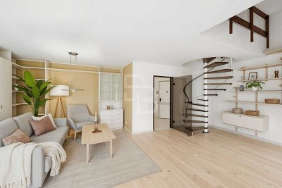 Leere Maisonette: Klima, 2 Balkone & Doppelgarage!