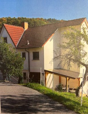 Einfamilienhaus im Ortskern mit Kaminofen (Einbauküche,Garten,Garage/Stellpl. und Terrasse/2 Balkon)