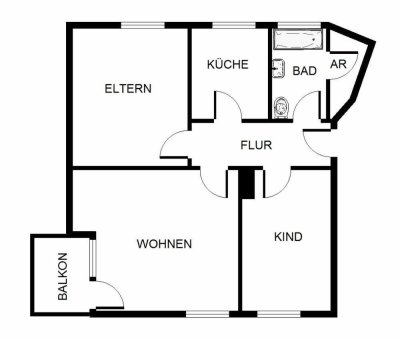 Jetzt sofort anmieten! 3-Zimmer mit Tageslichtbad und Balkon