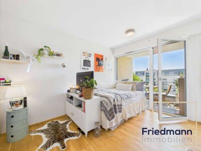 Petrisberg: gepflegtes 1-Zimmer-Apartment mit Tageslichtbad und Balkon zur Miete.