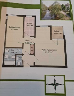 Attraktive, neu ausgestattete 2-Zimmer-Wohnung mit Balkon und EBK in Bad Bodendorf