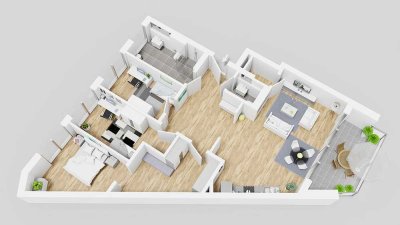 Moderne 3,5-Zimmer-Wohnung mit Balkon – Erstbezug im Neubau