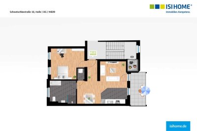 2-Raumwohnung im DG mit EBK & STellplatz- WE09
