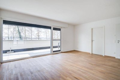 Wohnen am Bach: Neuwertige Penthouse-Wohnung mit 2 großen Dachterrassen.