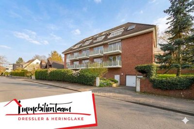 gemütliche 3 Zi. DG-Wohnung in Hamburg Rissen: 74 m² mit Südwest-Loggia & Garage in familiärer Lage