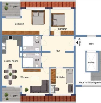 Vermietete, barrierefreie 4 Zi.-Wohnung mit zwei Balkonen - Spätere Selbstnutzung möglich!