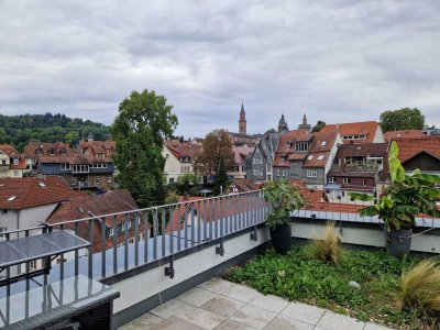 Lichtdurchflutete Penthouse-Wohnung mit Dachterrasse im Herzen Weinheims
