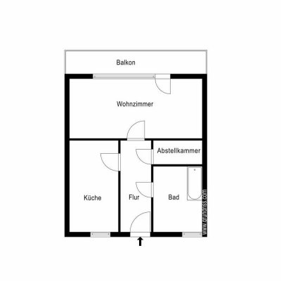 Die gefällt mir: praktisches 1-Zimmer-Single-Appartment