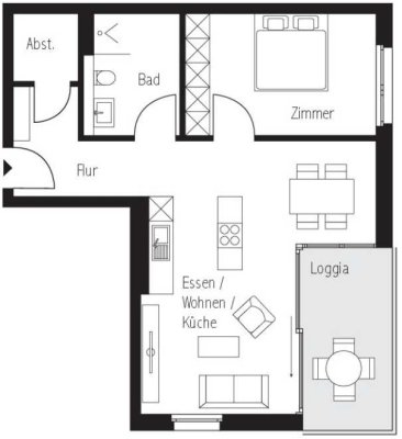 Neubau 2-Zimmer-Wohnung mit Balkon und Garage in Heilbronner Kernstadt