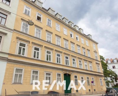 2-Zimmer-Altbauwohnung mit Gewölbedecken – mit optionalem AUTOSTELLPLATZ-voller Potenzial – im 2. Bezirk Karmeliterviertel