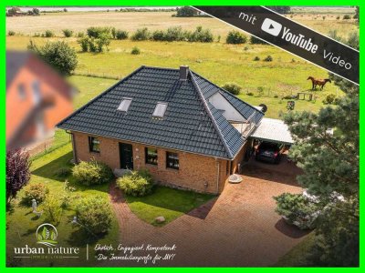Boddennähe, Bootsgarage, Blick ins Grüne & pachtbare 1 ha-Wiese