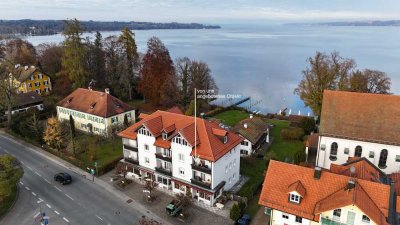 Seeshaupt: Wohnen am See, 4-Zimmer-Wohnung mit außergewöhnlichem See- und Bergblick