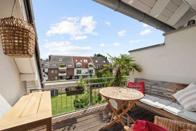 � Zwei Ebenen, ein Gefühl von Zuhause – Maisonette mit Loggia, Balkon & Garten in Köln-Stammheim!