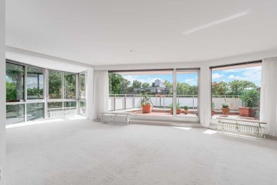 Penthouse mit Dachterrasse und Tennisplatz am Grafenberger Wald