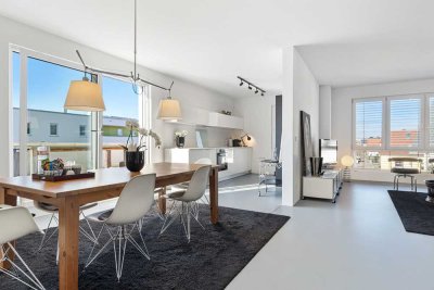 Moderne Penthouse-Wohnung mit Aufzug, zwei Dachterrassen und Carport in Bietigheim!