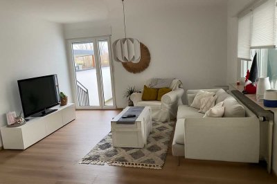 Mainlage Mainhausen-Mainflingen: 3 Zimmer, ca. 73 m², EG, Terrasse, Mainblick