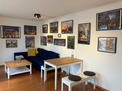 Helle 3-Zimmer Maisonette-Wohnung in Bockenheim (vollmöbliert und mit Einbauküche)