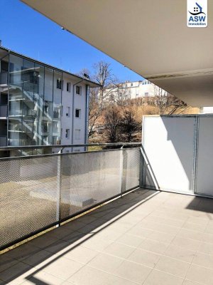 Moderne 2-Zimmerwohnung mit großer Terrasse in zentraler Lage - befristet vermietet
