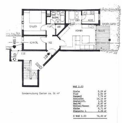 3-Zimmer-EG-Wohnung mit Garten, Terrasse und Tiefgarage in Nürnberg-Katzwang