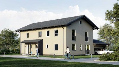 Perfekt für Familien! Hochwertige Doppelhaushälfte mit Garten & Bergblick bei Bad Feilnbach