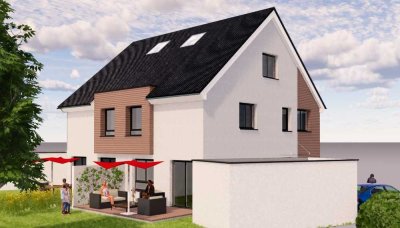 Stadthaus mit Keller inkl. Grundstück, KfW 40, A+ mit PV-Anlage, Wärmepumpe