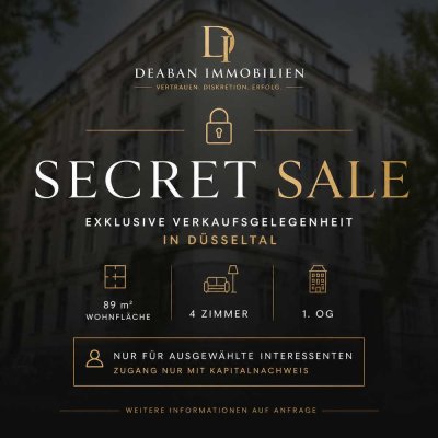 Secret Sale in Düsseltal – Exklusive 4-Zimmer-Wohnung mit Wertsteigerungspotenzial in Toplage