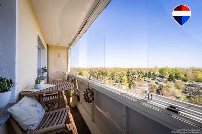 Wohnen mit Weitblick: 3-Raum-Wohnung mit Balkon und Blick auf den Salbker See