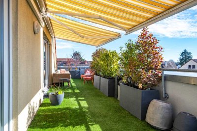 Maintal: Großzügige 4-Zimmer-Dachgeschoss-Wohnung mit traumhafter Dachterrasse & grandiosem Ausblick