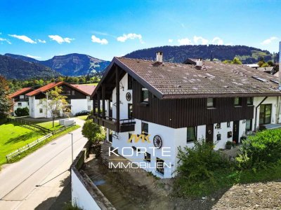 Wohnen mit Haus-Charakter - Ihr Zuhause auf 104 qm mit Terrasse/Garten, Balkon & Hochgratblick