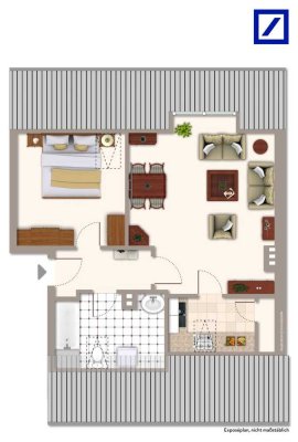 Helle und gemütliche 2-Zimmer-Dachgeschosswohnung !möbliert! (ca. 44 m²) in Rendsburg