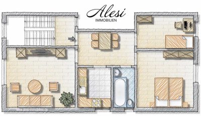 leerstehende 3-Zimmer-Wohnung in Stuttgart-Ost (Gablenberg)