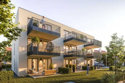 Neubauwohnung mit Balkon, Stellplatz & Einbauküche in Kaufbeuren (Bezahlung mit Fertigstellung!)