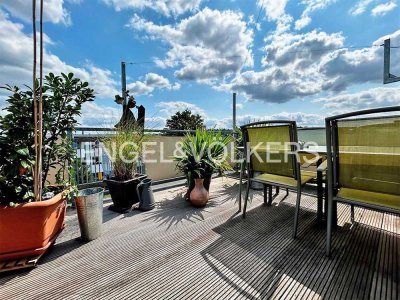 Dachgeschosswohnung mit Kamin, Balkon und Blick über die Dächer von Witten