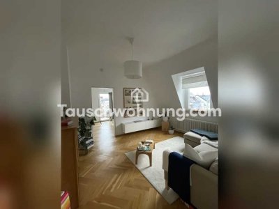 Tauschwohnung: Helle Dachgeschosswohnung mit Südbalkon und Parkett