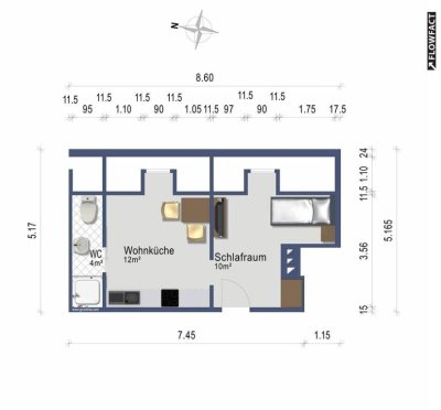 Kleine möblierte Singlewohnung - 520 EUR - alles inklusive, provisionsfrei