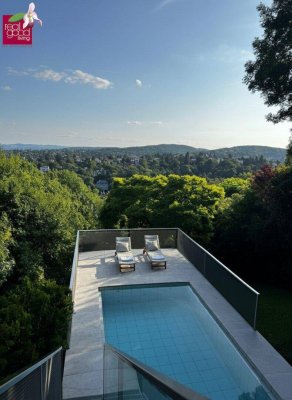 Wohngenuss mit Traumfernblick: Teilmöblierte Traumvilla mit Outdoorpool, Garten, Sauna, Jacuzzi Indoor, Tischtennistisch, uvm.!