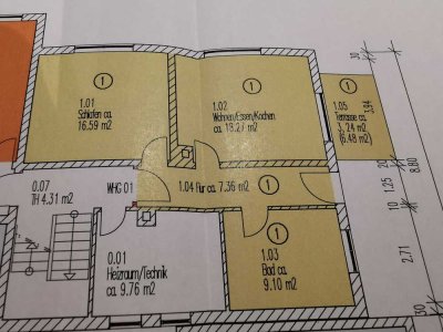 Renovierte 2-Zimmer-Erdgeschosswohnung mit Terrasse und eigenem Garten