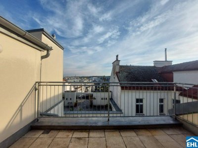 Gemütliche 1,5- Zimmer Dachgeschosswohnung mit Terrasse am Matznerpark
