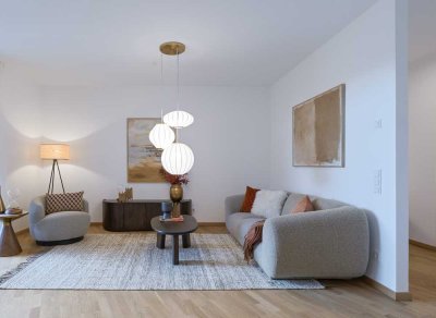 Direkt am Rhein: 2-Zimmer-Wohnung mit Garten