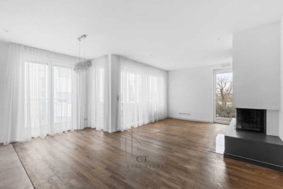 STIL TRIFFT WEITBLICK – 4 Zimmer-Wohnung mit Kamin, Süd-Balkon und 2 Stellplätzen