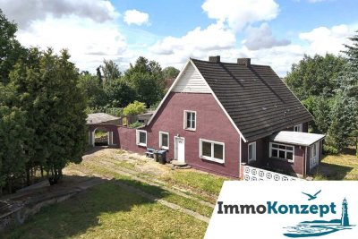 EFH mit ca. 135m² Wfl., 2719m² grünes Grd., 4 Garagen & Ausbaureserve im idyllischen Krusenfelde!