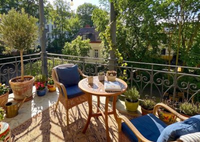 Vermietete 6-Zimmer-Altbauwohnung im Waldstraßenviertel mit Balkon