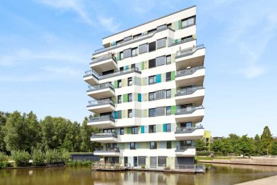 Luxuriöse, voll möblierte 2-Zimmer-Wohnung mit Balkon – Erstbezug nach Sanierung – Am Inselpark