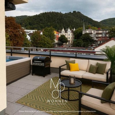 Stilvolle Penthouse-Wohnung: barrierefrei mit Dachterrasse und EBK im Zentrum von Bad Harzburg