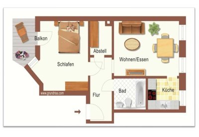 Frisch renovierte helle 2,5-Zimmer-Wohnung mit Balkon in Leipzig