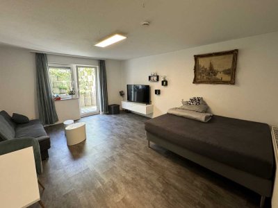 Stilvolle 1-Raum-Wohnung mit Terasse und Einbauküche in Filderstadt