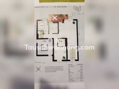 Tauschwohnung: Wunderschöne Wohnung mit Garten und Balkon