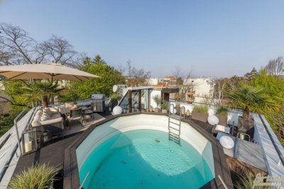 Exklusive Dachterrassen- Residenz in Hietzing, Panoramablick, Pool &amp; Sauna